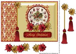Twelve Days of Christmas Clock Card Front