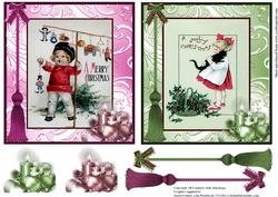 Two Vintage Card Toppers