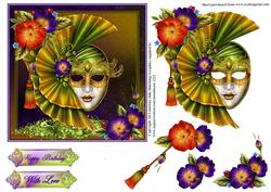 Beautiful Masquerade in Golds and Purple