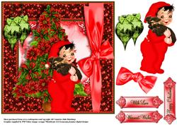 Little Child on Christmas Eve Card Topper