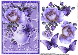 Gorgeous Roses and Flutters in Lilacs