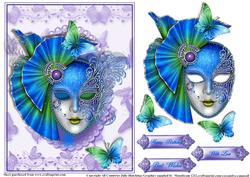 Stunning Blue Masque on Flutters