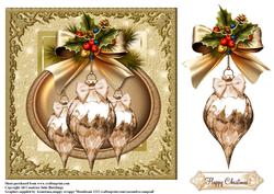 The Golden Baubles Card Topper