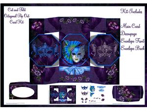 Stunning Masque Octagonal Cut and Fold Card Kit