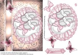 Congratulations Baby Girl Card Topper