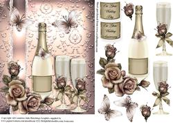 Beautiful Shimmer Wedding or Anniversary Topper