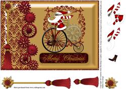 Steampunk Santa Christmas Masculine Topper