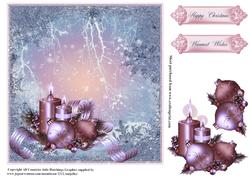 Gorgeous Blues and Pinks Candles and Sparkle