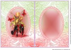 Insert to Compliment Red and Black Shoes with Tulips