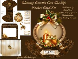 Glowing Christmas Candles Over the Top Rocker Card Kit