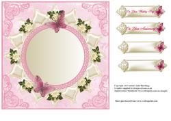 Insert to Compliment Pretty Pink Butterfly Topper