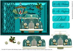 Merry Christmas Morris Car