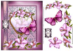 Beautiful Butterfly and Hibiscus and Decoupage