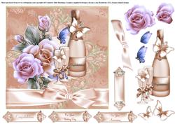 Gorgeous Peach/apricot Wedding Day Card Topper