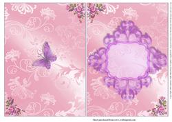 Insert to Compliment Butterfly'sand Roses Pinks and Mauves