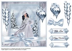 All Wrapped Up in Blue Card Topper