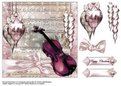 The Christmas Violin Card Topper