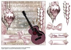 The Christmas Guitar Card Topper