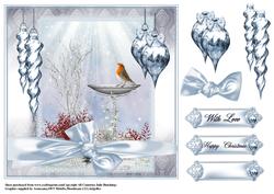 Beautiful Christmas Robin Card Topper