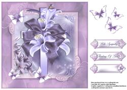 8x8 Lily Cross Card Topper