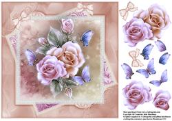 Glowing Roses 8x8 Card Topper