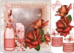 Engagement/anniversary 8x8 Card Topper