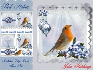 Red Red Robin Scalloped Card Mini Kit