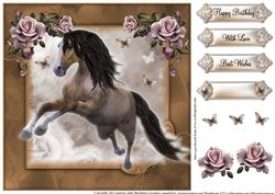 The Canter Horse 8x8 Card Topper
