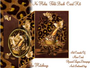 Gorgeous Leopard Print No Hole Cut and Fold Card