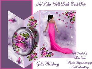 No Holes/cut and Fold Hot Pink Beauty Card