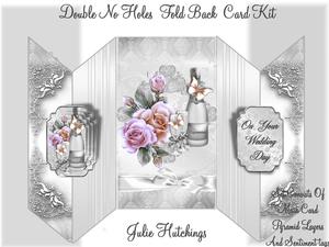 Silver Wedding or Anniversary Double No Holes Fold