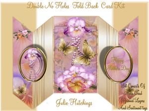Pansy Double No Holes Fold Card Mini Kit
