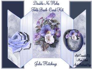 Beautiful Vintage Petunias and Roses Double No Holes Fold