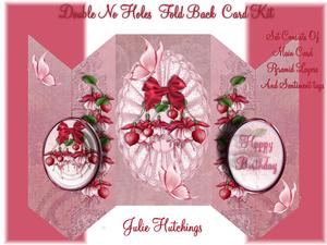Fushia Flutters Double No Holes Fold Mini Kit