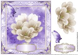 Magnolia Beauty Purple 8x8 Topper