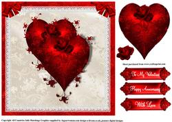 Stunning Two Hearts and Lace Topper