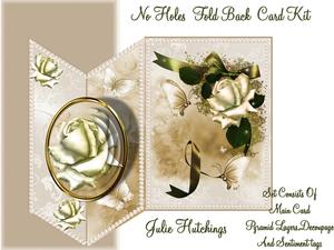 Beautiful Cream Rose No Holes Fold Mini Kit
