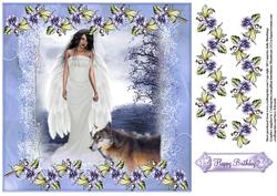 The Angel and the Wolf Card Topper8x8