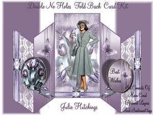 Art Deco Lady in Lilac Double No Holes Fold Mini Kit