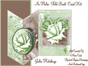 Mint Silky Roses No Holes Fold Card Mini Kit
