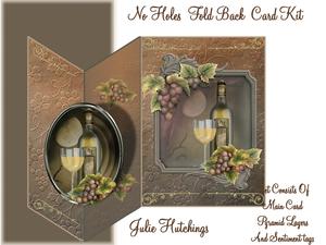 Masculine White Wine No Holes Fold Card Mini Kit