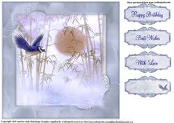 Oriental Flutters 8x8 Topper
