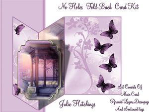 Beautiful Oriental Flutters No Holes Fold Card Mini Kit
