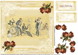 Art Deco Style 8x8 the Band Card Topper