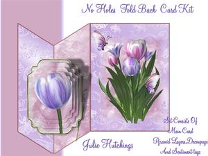 Beautiful Tulips No Holes Fold Card Mini Kit