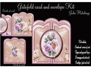 Champagne and Roses Gate Fold Card Kit