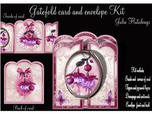Fushia Flutters Gate Fold Card Kit