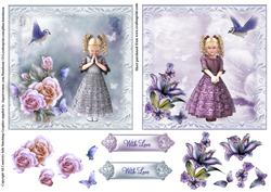 2xcutie Litle Girl and Flora Card Toppers