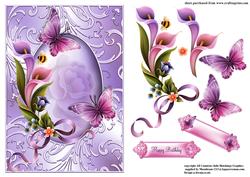 Stunning Calla Lily on a Shimmering Swirl Frame