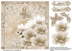 Cream Magnolia and Cherry Tree Topper